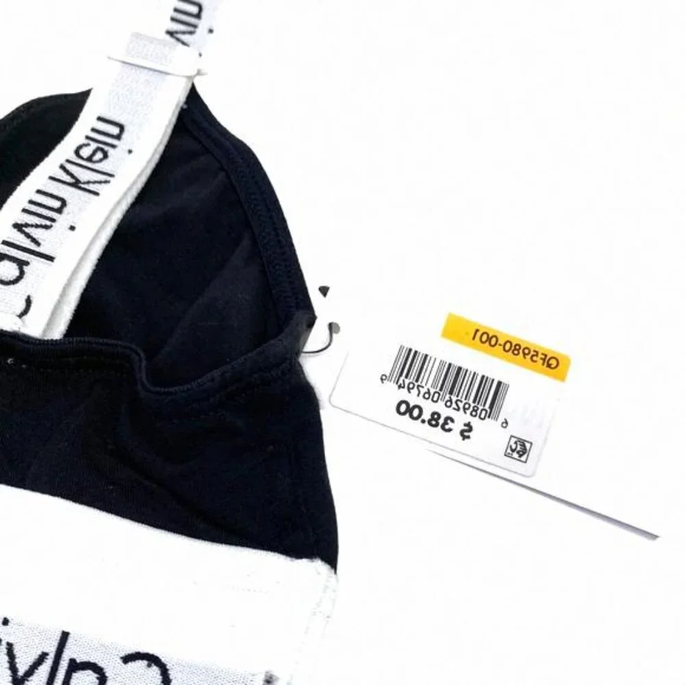 Calvin Klein Unlined Bralette Modern Cotton Crossback Black QF5980-001 Underwear